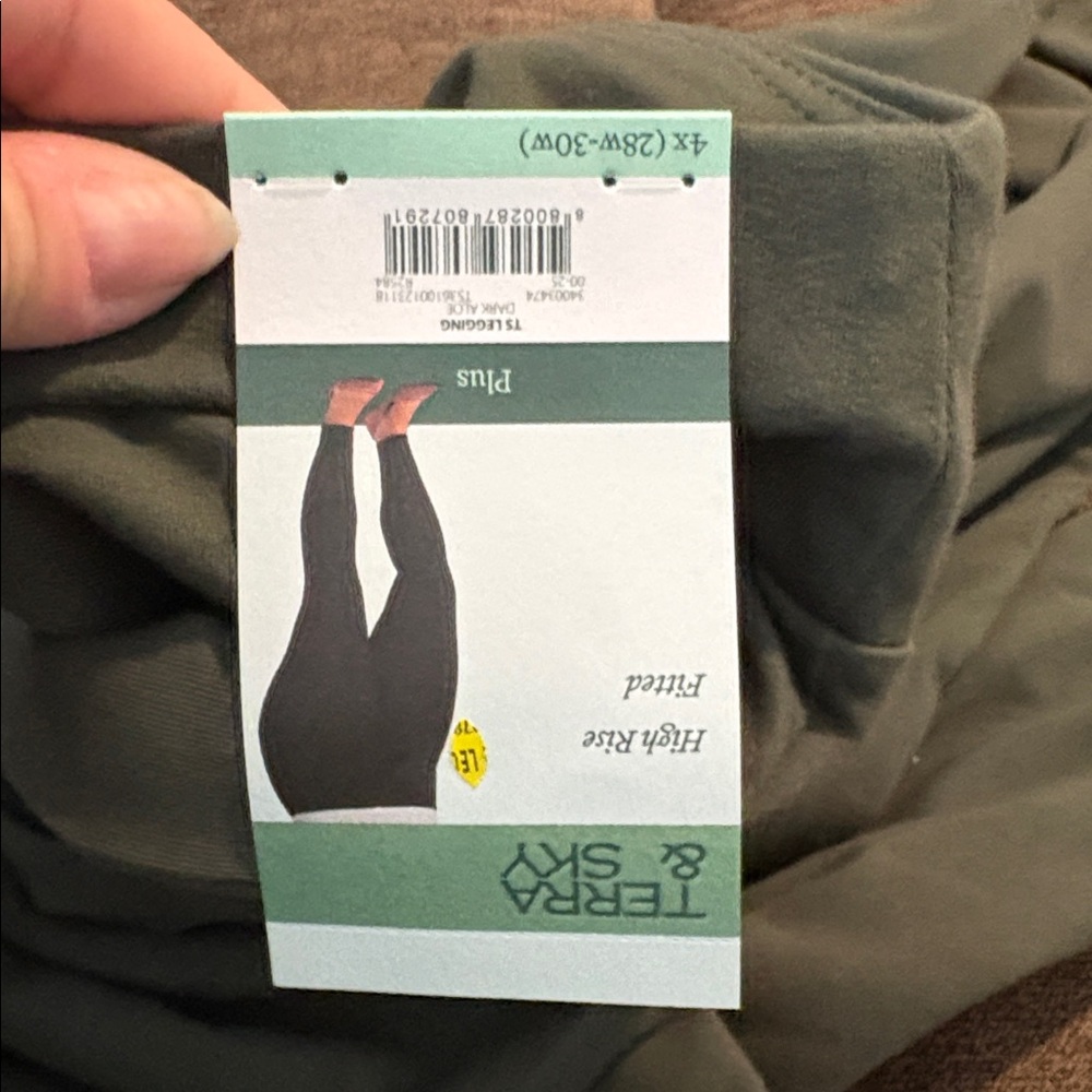 NWT 4X leggings print green 1488 - Picture 4 of 6